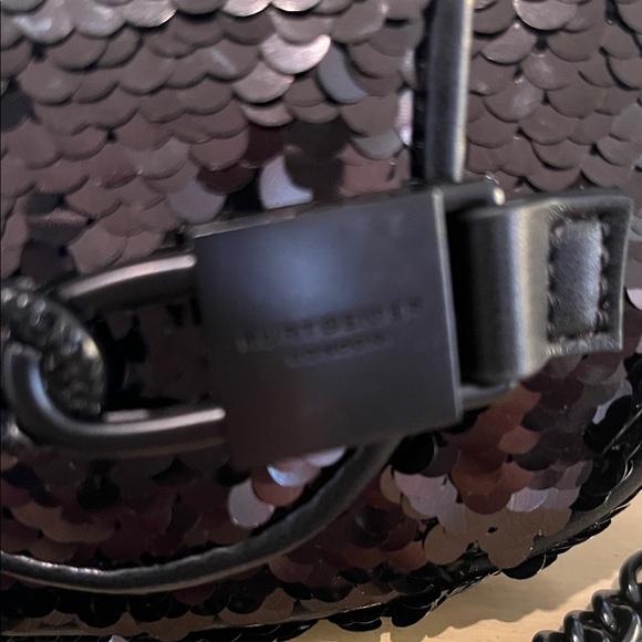 Kurt Geiger Black Sequin Crossbody Bag NWT - Picture 7 of 7